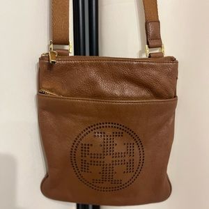 Tory Burch tan/brown leather cross body